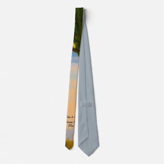 砂漠のサグアーロサボス結婚のリハーサルディナー ネクタイ (裏面)