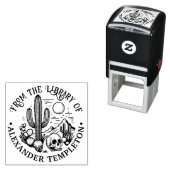 砂漠のサボテンのシーンとスカル#3Pライブラリのブック名 セルフインキングスタンプ (インサイチュ)