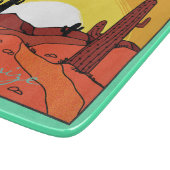 砂漠のサボテンの日没Thunder_Cove カッティングボード (角)