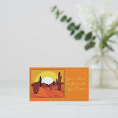 砂漠のサボテンの日没Thunder_Cove 名刺 (スタンド正面)