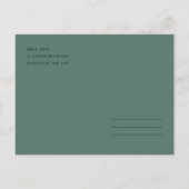 砂漠のサボテンの葉の水色日付を保存 案内ポストカード (裏面)