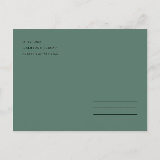 砂漠のサボテンの葉の水色日付を保存 案内ポストカード (裏面)