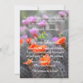 砂漠のサボテンの開花の背景の色 招待状 (正面)