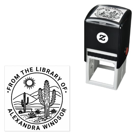 砂漠のサボテンの風景#1図書名 セルフインキングスタンプ (インサイチュ)