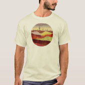 砂漠のサボテンの風景 Tシャツ (正面)