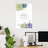 砂漠のサボテン多肉植物 ブライズシャワー ウェルカム ポスター (ホームオフィス)