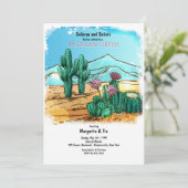 砂漠のサボテン招待状 招待状 (スタンド正面)