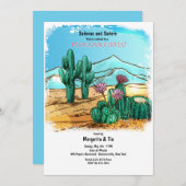 砂漠のサボテン招待状 招待状 (正面/裏面)