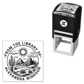 砂漠のサボテン風景 #2 図書館の本の名前 セルフインキングスタンプ (インサイチュ)