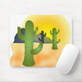 砂漠のサボテン マウスパッド (マウス)