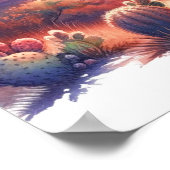 砂漠のサンセットグローウォーターの色の南西 ポスター (角)