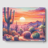 砂漠のサンセットグローウォーター色結婚南西 ゲストブック (裏面)