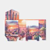 砂漠のサンセットグローウォーター色結婚南西 フェイバーボックス (折り畳みなし)