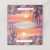 砂漠のサンセットグローウォーター色結婚南西 プレイスカード (外部開封)