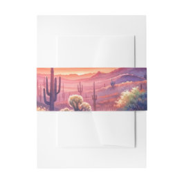 砂漠のサンセットグローウォーター色結婚南西 招待状ベリーバンド