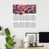 砂漠のサンセットグロー水結婚色の座席 ポスター (ホームオフィス)