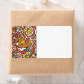 砂漠のサンハンド色彩の鮮やか抽象芸術幾何学的アート ラベル (インサイチュ)