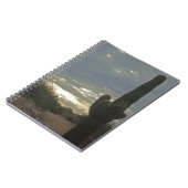 砂漠のサンライズサグアロサクタスフォト平和的 ノートブック (左側)