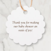 砂漠のシックな赤ちゃんシャワー フェイバータグ (裏面)