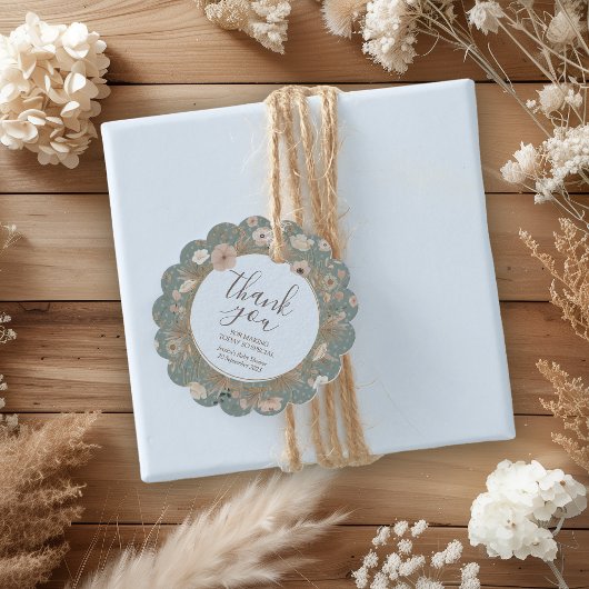 砂漠のシックな赤ちゃんシャワー フェイバータグ