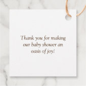 砂漠のシックな赤ちゃんシャワー フェイバータグ (裏面)