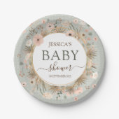 砂漠のシックな赤ちゃんシャワー ペーパープレート (正面)