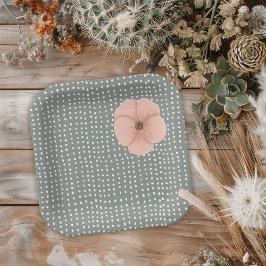 砂漠のシックな赤ちゃんシャワー ペーパープレート