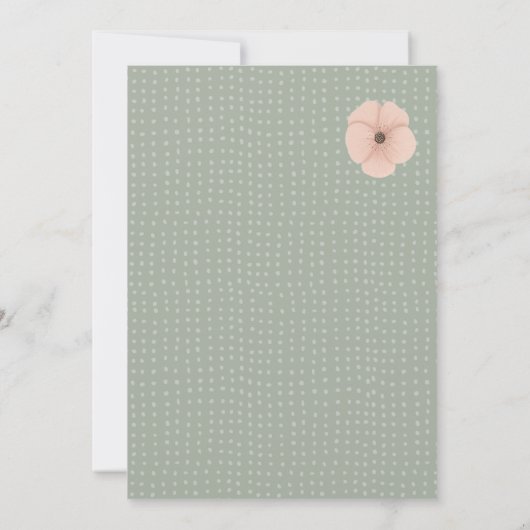 砂漠のシックな赤ちゃんシャワー 招待状 (裏面)