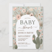 砂漠のシックな赤ちゃんシャワー 招待状 (正面)