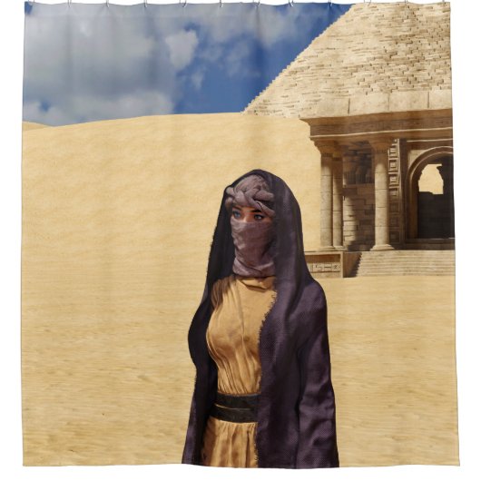 砂漠のシャワーカーテン シャワーカーテン (正面)