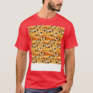 砂漠のシームレスなパターン砂Dune Sahara流砂 Tシャツ
