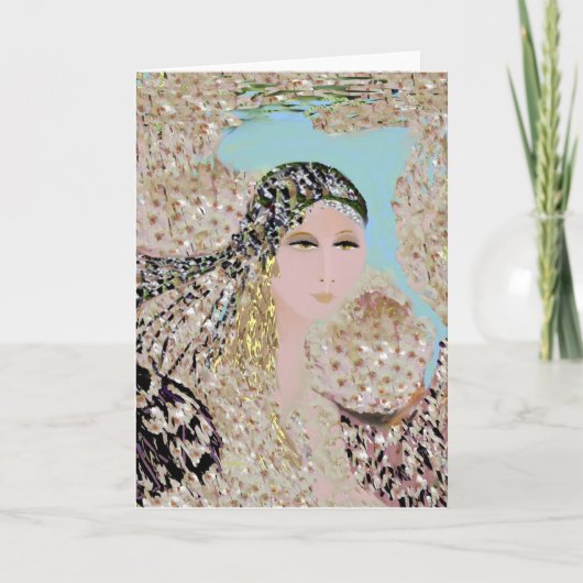 砂漠のジプシーのブランクの挨拶状 カード (正面)