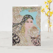 砂漠のジプシーのブランクの挨拶状 カード (黄色い花)