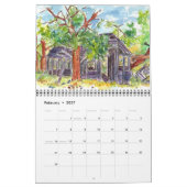 砂漠のスケッチ旅行ネバダの水の色を探索 カレンダー (2月 2027)