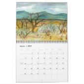 砂漠のスケッチ旅行ネバダの水の色を探索 カレンダー (3月 2027)