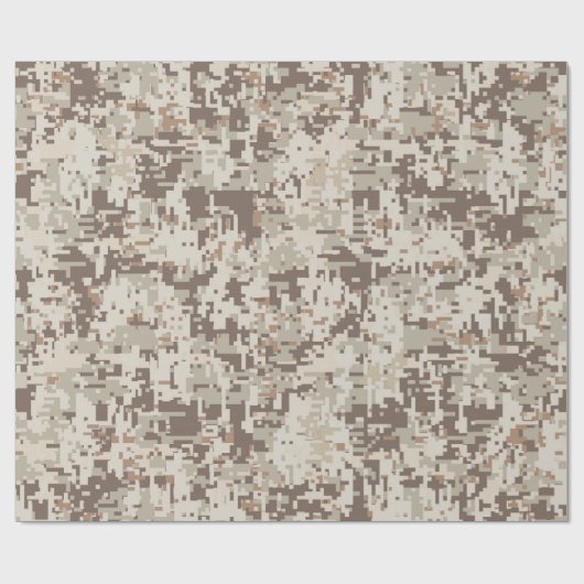 砂漠のスタイルのデジタルカムフラージュ ラッピングペーパー (フラット)