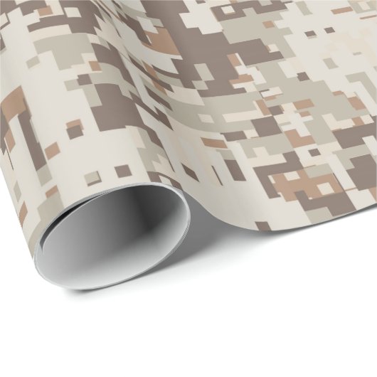 砂漠のスタイルのデジタルカムフラージュ ラッピングペーパー (ロールコーナー)