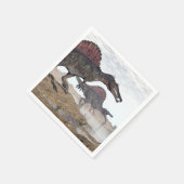 砂漠のスピノサウルス恐竜 – 3D 描写 スタンダードカクテルナプキン (角)