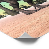 砂漠のスピノサウルス恐竜 – 3D 描写 ポスター (角)