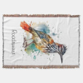 砂漠のスピリット、水の色のロードランナーカスタム、 スローブランケット (正面)