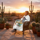 砂漠のスピリット、水の色のロードランナーカスタム、 フリースブランケット