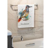 砂漠のスピリット、水の色のロードランナー バスタオルセット