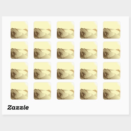 砂漠のスフィンクス スクエアシール (シート)