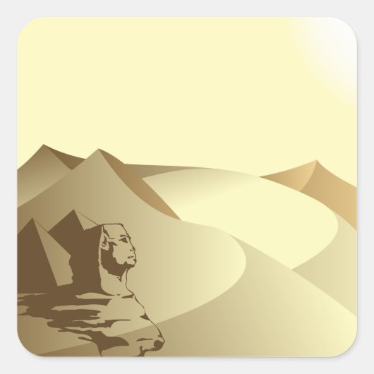 砂漠のスフィンクス スクエアシール (正面)