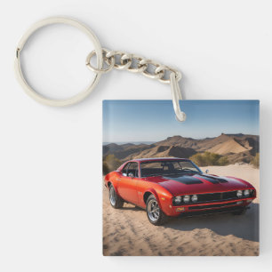 砂漠のスポーツカー キーホルダー