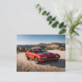 砂漠のスポーツカー ポストカード (スタンド正面)