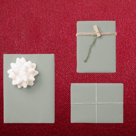 砂漠のセージ無地のカラー ラッピングペーパーシート