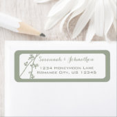 砂漠のセージ野草または任意の色の差出人住所 ラベル (インサイチュ)