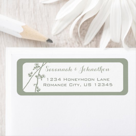 砂漠のセージ野草または任意の色の差出人住所 ラベル (インサイチュ)