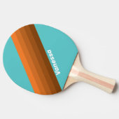砂漠のターコイズストライプ 名前入り 卓球ラケット (横)